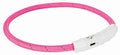 Trixie Light-Up Dog Collar Flash Usb Tpu / Nylon Pink