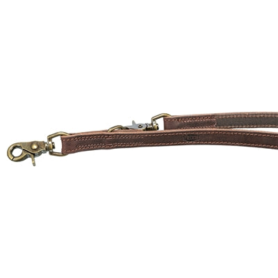 Trixie Dog Lead Rustic Adjustable Oiled Leather Dark Brown