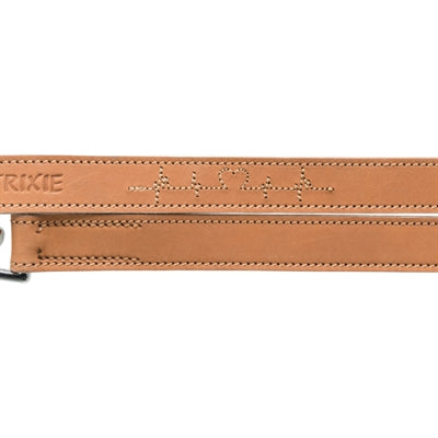 Trixie Dog Lead Rustic Heartbeat Adjustable Oiled Leather Brown