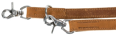 Trixie Dog Lead Rustic Heartbeat Adjustable Oiled Leather Brown