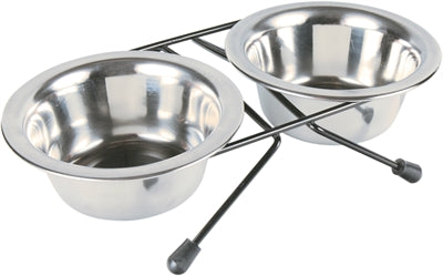 Trixie Food / Water Bowl Set Stainless Steel / Metal