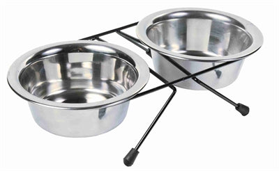 Trixie Food / Water Bowl Set Stainless Steel / Metal
