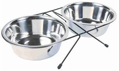 Trixie Food / Water Bowl Set Stainless Steel / Metal