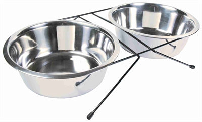 Trixie Food / Water Bowl Set Stainless Steel / Metal