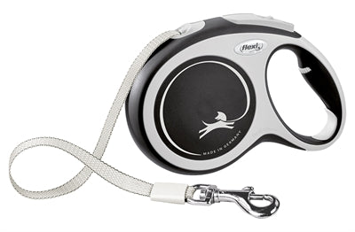 Flexi Retractable Lead New Comfort Tape Black