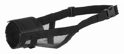 Trixie Polyester Muzzle With Mesh Insert Black