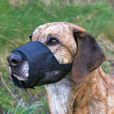 Trixie Polyester Muzzle With Mesh Insert Black