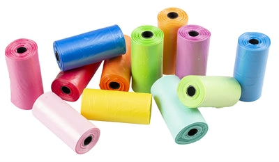 Unbranded Poopi-Dog Poop Bags Rainbow Colours 12X15 Pc