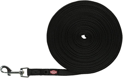 Trixie Dog Lead Tracking Line Rubber Coated Black