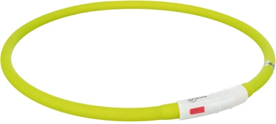 Trixie Light-Up Dog Collar Usb Silicone Rechargeable Green 70X1 Cm