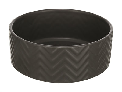 Trixie Food Bowl / Water Bowl Wave Ceramic Grey