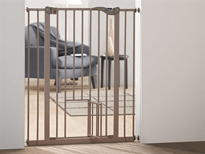 Savic Dog Barrier Safety Gate With Small Door Grey 74-84X107 Cm