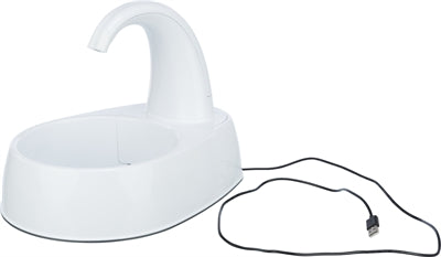 Trixie Drinking Fountain Curved Stream Plastic White 25X35X24.5 Cm 2,6 Ltr