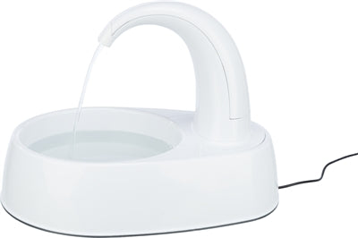 Trixie Drinking Fountain Curved Stream Plastic White 25X35X24.5 Cm 2,6 Ltr