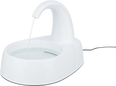 Trixie Drinking Fountain Curved Stream Plastic White 25X35X24.5 Cm 2,6 Ltr