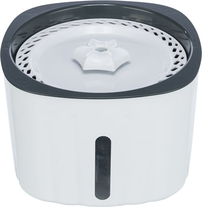 Trixie Drinking Fountain Flower Plastic White / Grey 18.5X18.5X13 Cm 2 Ltr