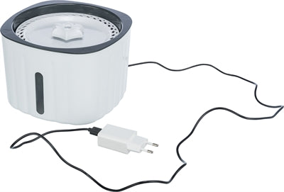 Trixie Drinking Fountain Flower Plastic White / Grey 18.5X18.5X13 Cm 2 Ltr