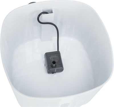 Trixie Drinking Fountain Flower Plastic White / Grey 18.5X18.5X13 Cm 2 Ltr