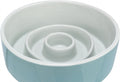 Trixie Slow Feeding Food Bowl Ceramic Grey / Blue