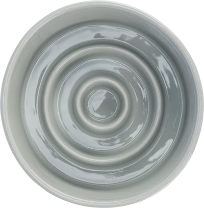 Trixie Slow Feeding Food Bowl Ceramic Grey / Blue