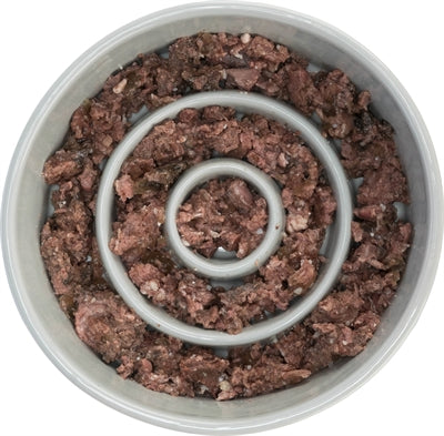 Trixie Slow Feeding Food Bowl Ceramic Grey / Blue