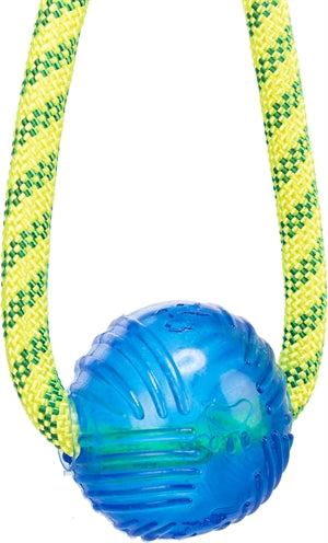 Trixie Aquatoy Rope Tug Toy Floating Polyester Yellow / Green 6X6X40 Cm