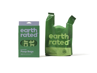 Earth Rated Poop Bags With Handles Lavender Recycled 120 Pc