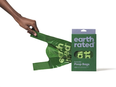 Earth Rated Poop Bags With Handles Lavender Recycled 120 Pc