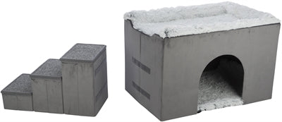 Trixie Dog Bed House Harvey With Stairs Grey / White