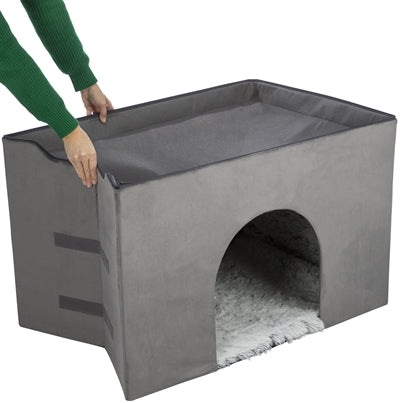 Trixie Dog Bed House Harvey With Stairs Grey / White