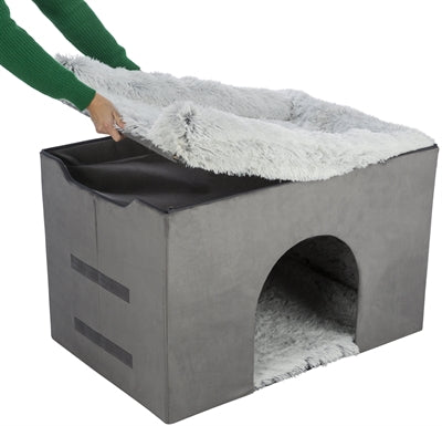 Trixie Dog Bed House Harvey With Stairs Grey / White