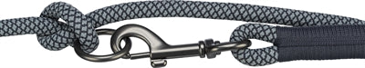 Trixie Soft Rope Dog Lead Adjustable Black / Grey
