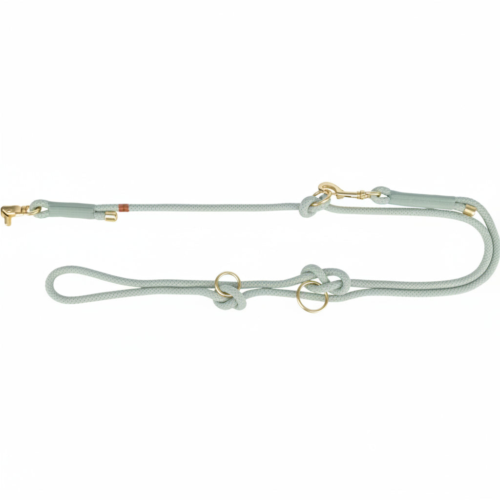 Trixie Soft Rope Dog Lead Adjustable Sage Green / Mint