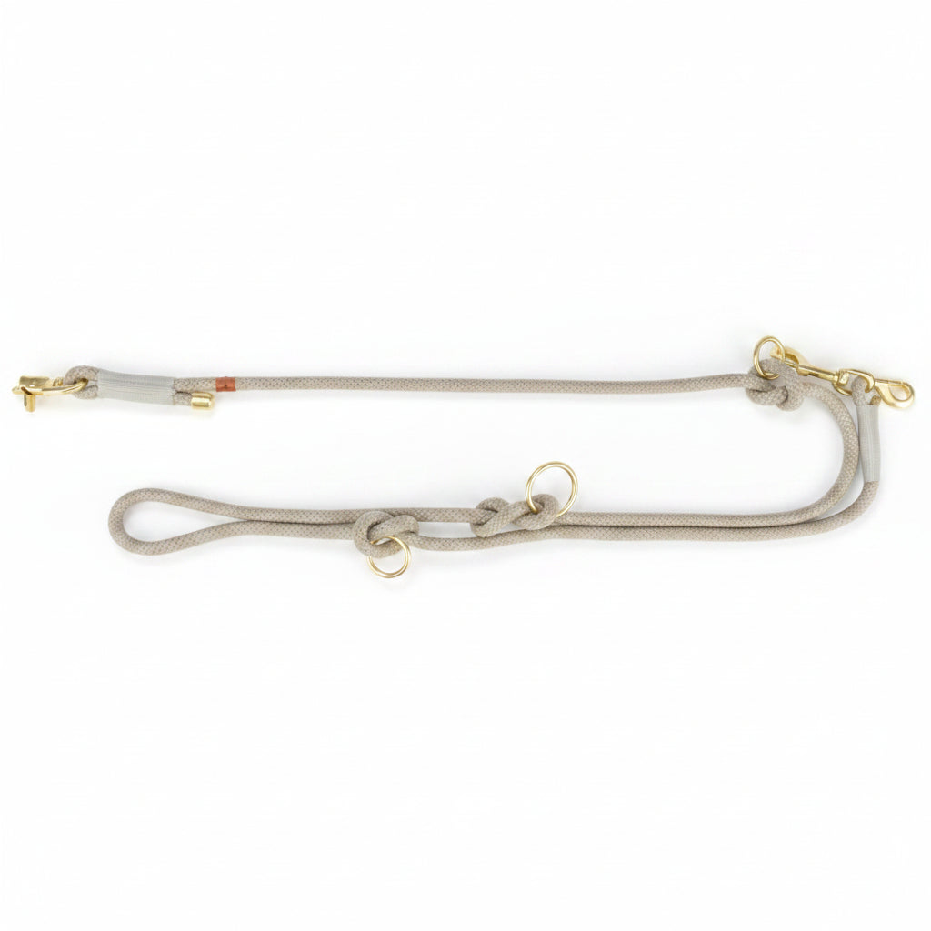 Trixie Soft Rope Adjustable Dog Lead Grey / Light Grey
