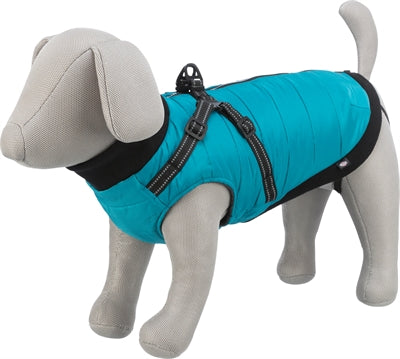 Trixie Dog Coat Pontis With Harness Aqua