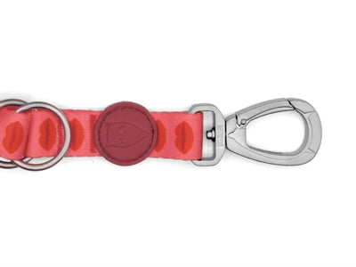 Morso Adjustable Dog Lead Recycled Lipstick Pink