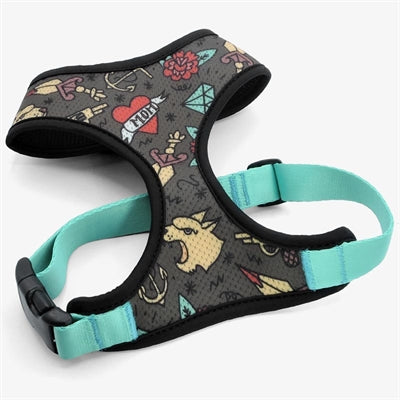 Morso Dog Harness Body Mesh Recycled Ink Tank Green