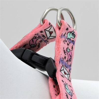 Morso Mini Dog Harness Adjustable Recycled Sweet Tweet Pink