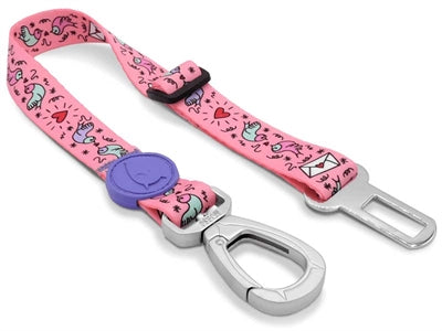 Morso Dog Car Seat Belt Recycled Sweet Tweet Pink