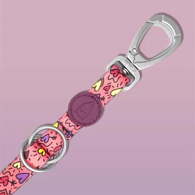 Morso Adjustable Dog Lead Recycled Pink Think Roze