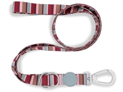 Morso Adjustable Dog Lead Recycled Skyline Red / Pink