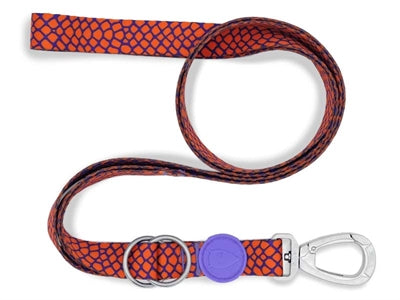 Morso Adjustable Dog Lead Recycled Urban Lizard Red