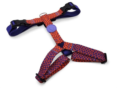 Morso Dog Harness H-Harness Recycled Urban Lizard Red