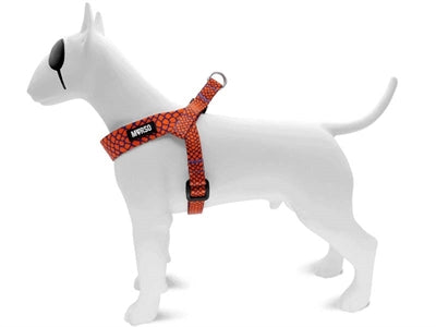Morso Mini Dog Harness Adjustable Recycled Urban Lizard Red