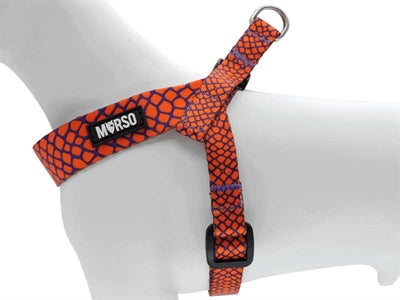 Morso Mini Dog Harness Adjustable Recycled Urban Lizard Red