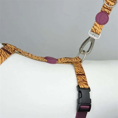 Morso Dog Harness H-Harness Recycled Jungle Drum Orange