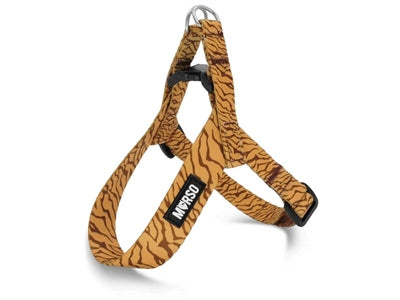 Morso Mini Dog Harness Adjustable Recycled Jungle Drum Orange