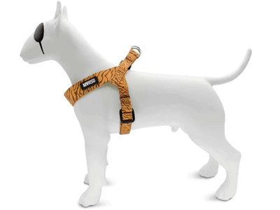 Morso Mini Dog Harness Adjustable Recycled Jungle Drum Orange