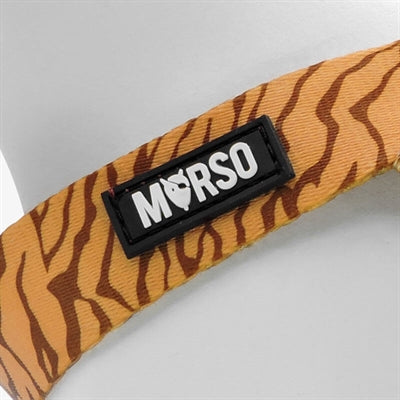 Morso Mini Dog Harness Adjustable Recycled Jungle Drum Orange