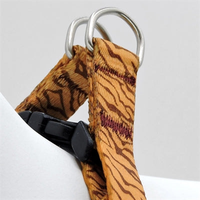 Morso Mini Dog Harness Adjustable Recycled Jungle Drum Orange